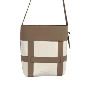 Melie Bianco Brynn Bone Vegan Shoulder Bag Bucket Purse